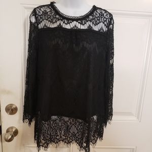 Elegant Black Lace Top